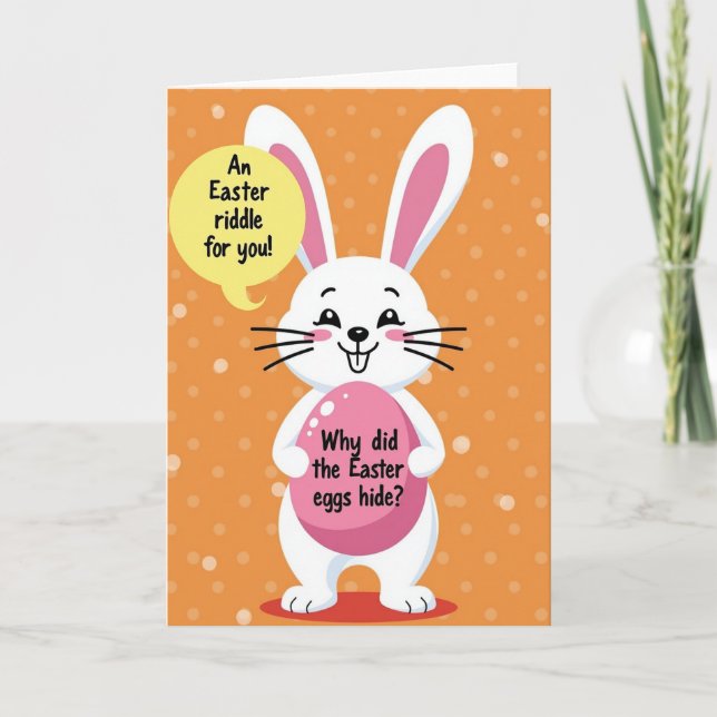 Bunny Riddle Fun Spring Card Karte (Vorderseite)
