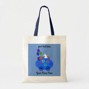Bunny Riding Egg Car #3 Tote Bag Tragetasche