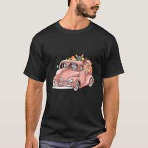 Bunny Riding Truck Ostertag Chihuahua Hunde Eier T-Shirt