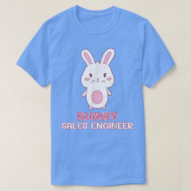 Bunny Sales Engineer Easter Jesus Christian  T-Shirt (Design vorne)