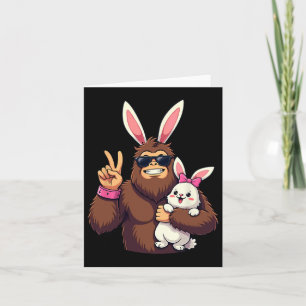 Bunny Sasquatch Bigfoot Sungles Oaster Karte