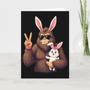 Bunny Sasquatch Bigfoot Sungles Ostern 1 Karte