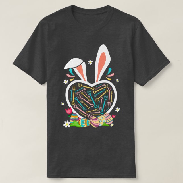 Bunny School Bauer Lover Student Lehrer Ostern D T-Shirt (Design vorne)
