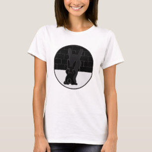 Bunny Shadow Play Devil Horns - Schwarz und Weiß T-Shirt