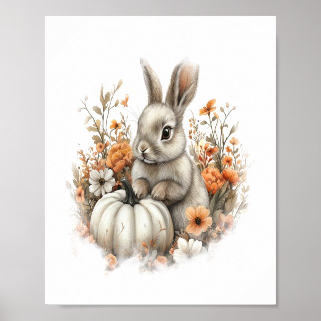 Bunny Shirt Country Pumpkin Poster (Vorne)