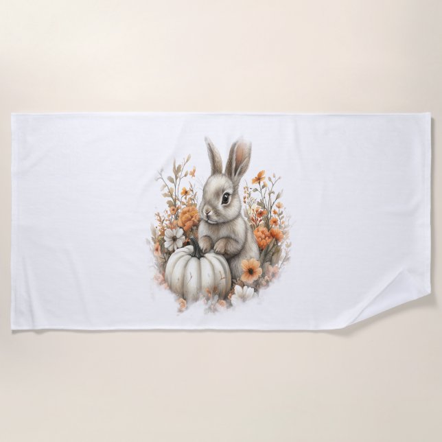 Bunny Shirt Country Pumpkin Strandtuch (Vorderseite)