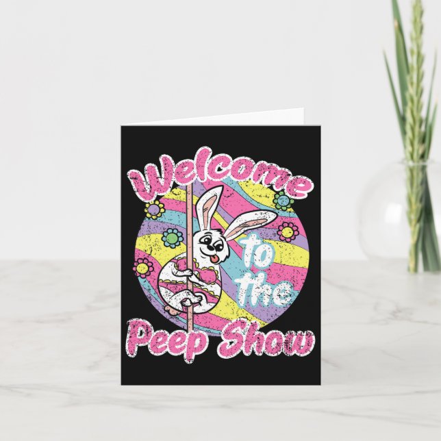 Bunny Show Oster Rabbit Egg Frühjahr Männer Wo Karte (Vorderseite)