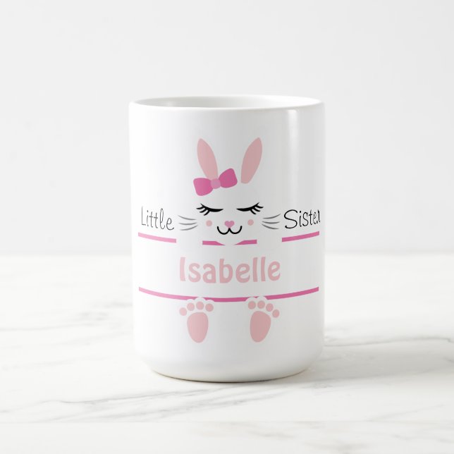 Bunny Sibling Mug Personalized Big Sister  Kaffeetasse (Mittel)