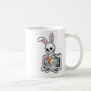 Bunny Skeleton Holding Ostereier Ostern Ostern Ost Kaffeetasse