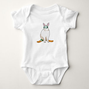 Bunny Skier Baby Strampler