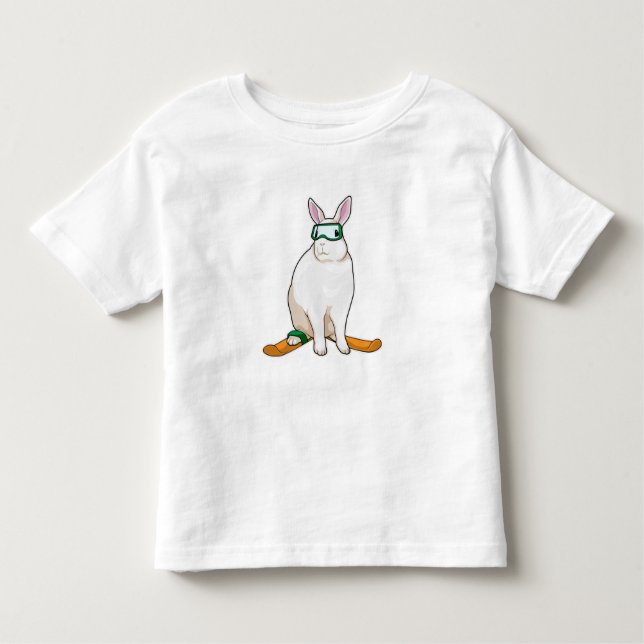 Bunny Skier Kleinkind T-shirt (Vorderseite)