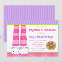 Bunny Slippers Pajamas & Pancakes Geburtstag Party