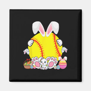 Bunny Softball Ball Kostüm Osterspielerin Fantasti Magnet
