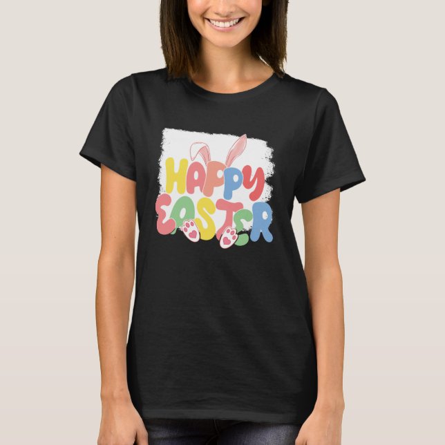 Bunny Spring Hunt Eggs Rabbit Happy Easter Day  2 T-Shirt (Vorderseite)