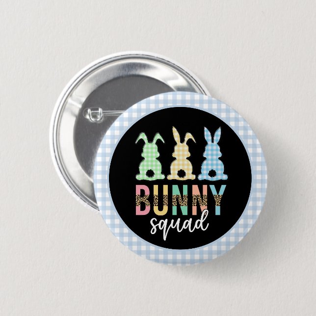 Bunny Squad | Ostereier Jagd Niedlich Bunny Button (Vorne & Hinten)