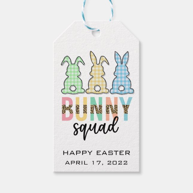 Bunny Squad | Ostereier Jagd Niedlich Bunny Geschenkanhänger (Vorderseite)
