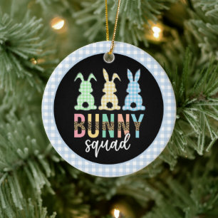 Bunny Squad Ostereier Jagd Niedlich Bunny Keramik Ornament