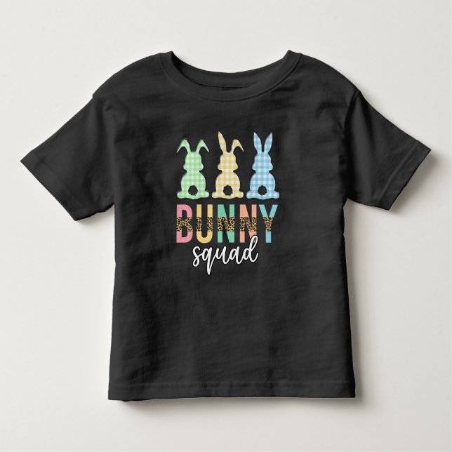 Bunny Squad | Ostereier Jagd Niedlich Bunny Kleinkind T-shirt (Vorderseite)