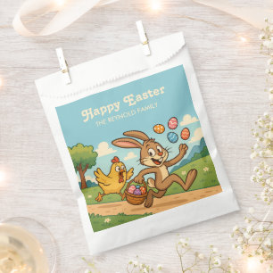 Bunny Steals Eggs von Hen OsterCartoon Funny Geschenktütchen