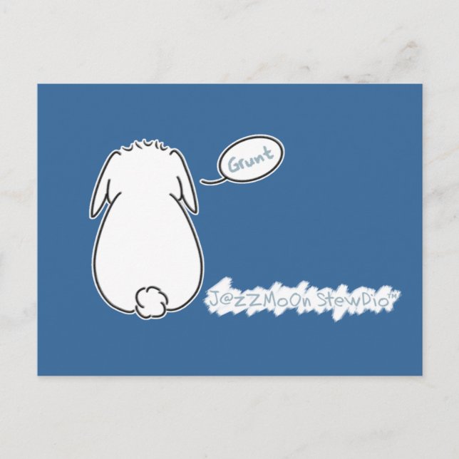 Bunny Stewie Back Grunt Postcard Postkarte (Vorderseite)