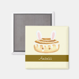Bunny Sweet Dessert Cinnamon Bun Magnet