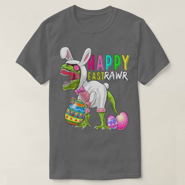 Bunny T Re Dinosaurier Osterfeier 2022 Happy EastR T-Shirt (Design vorne)