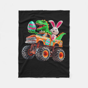 Bunny T-rex Ostermonster Truck Dino Funny Boys K Fleecedecke
