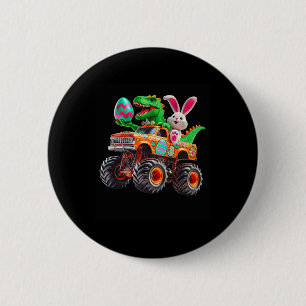 Bunny T-Rex Ostern Monster Truck Dino Lustig Junge Button