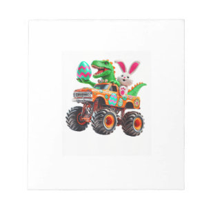 Bunny T-Rex Ostern Monster Truck Dino Lustig Junge Notizblock