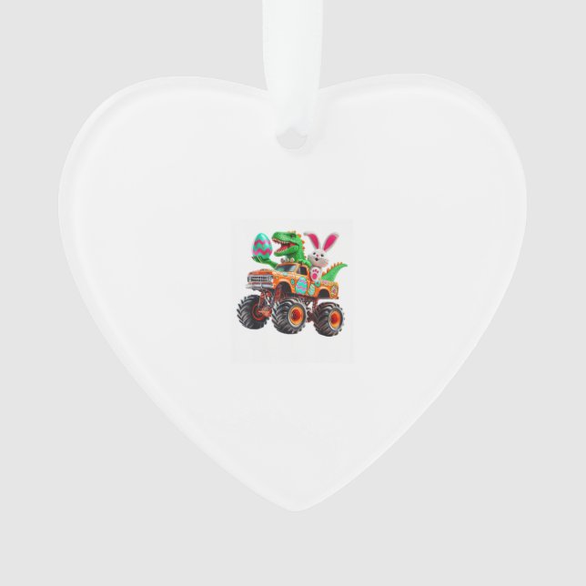 Bunny T-Rex Ostern Monstertruck Dino Lustig Jungen Ornament (Vorderseite)