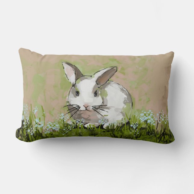 Bunny Throw Kissen (Vorderseite)
