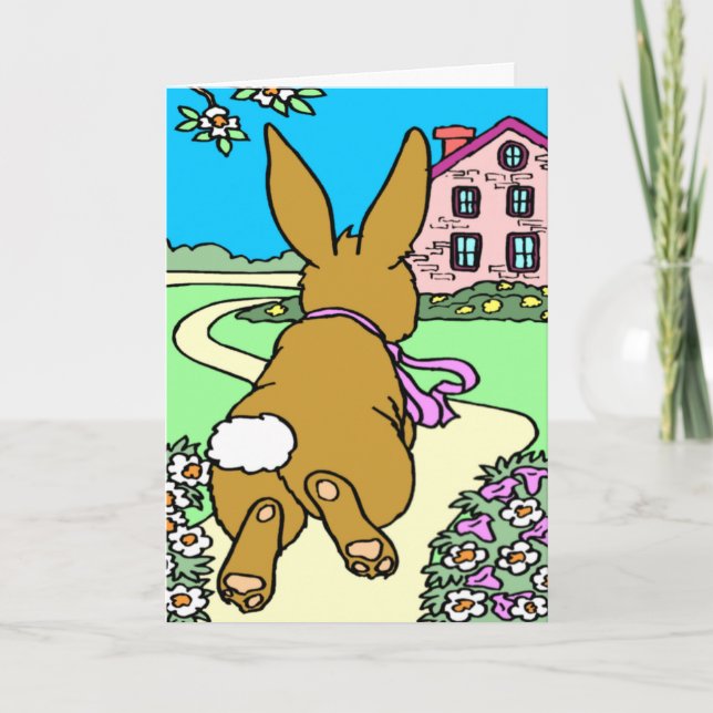 Bunny Trail Ostercard Feiertagskarte (Vorderseite)