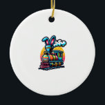 Bunny Train Railroad Easter Egg Kids Toddler Boys  Keramik Ornament<br><div class="desc">Bunny Train Railroad Easter Egg Kids Toddler Boys Easter T-Shirt</div>