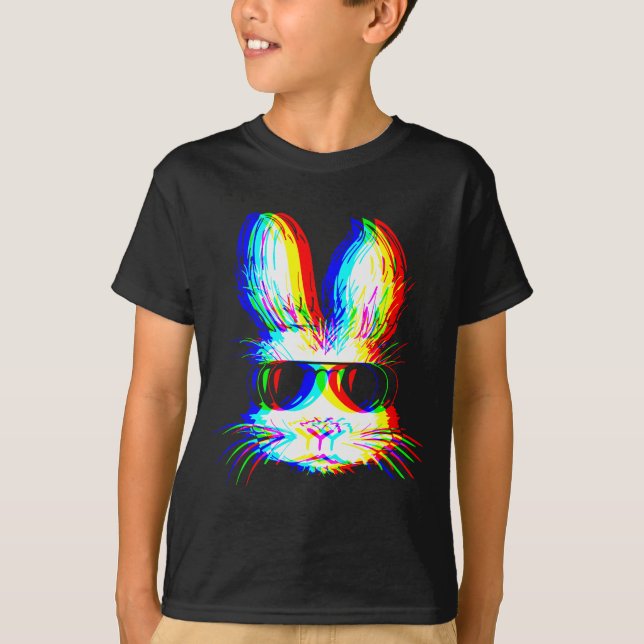 Bunny Trippy Varwave Easter Techno Rave Edm Music  T-Shirt (Vorderseite)