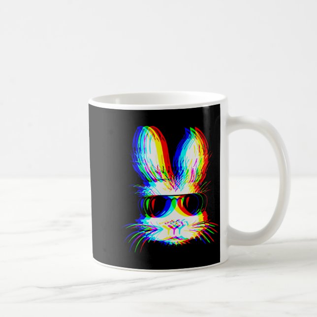 Bunny Trippy Varwave Ostern Techno Rave Edm Musik  Kaffeetasse (Rechts)