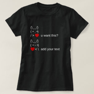 Bunny u gewollt? / Angepasste ASCII-Textkunst T-Shirt