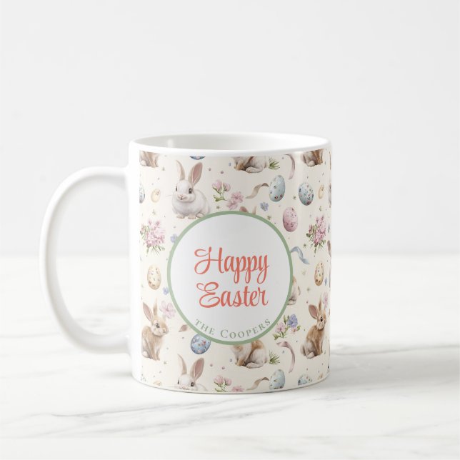Bunny und Eier Blüte Kaffeetasse (Links)