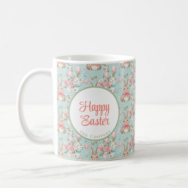 Bunny und Eier Blüte Kaffeetasse (Links)