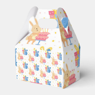 Bunny und Koala Bären auf Kinder Geburtstagsparty Geschenkschachtel