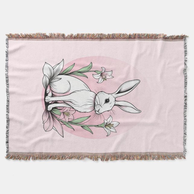 Bunny und Lilies Decke (Vorderseite)