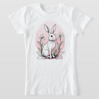 Bunny und Lilies T-Shirt
