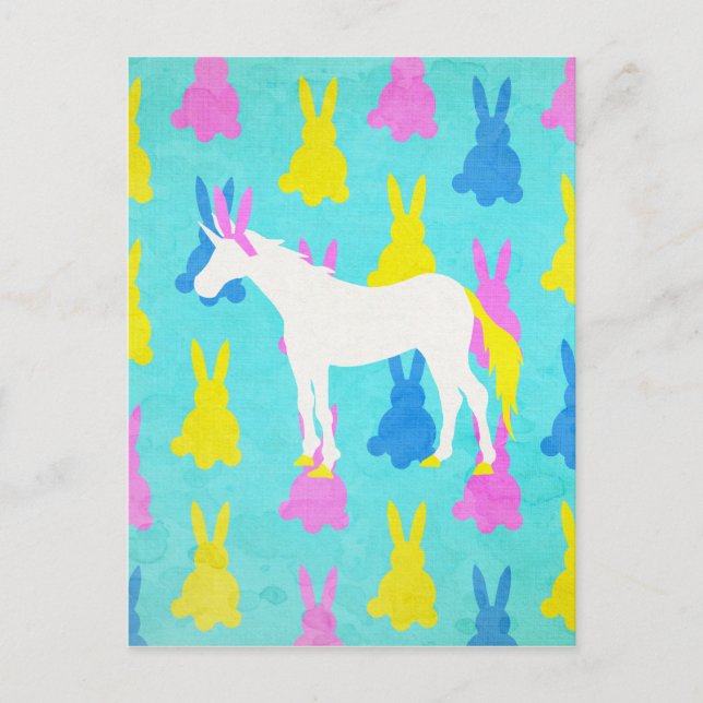 Bunny Unicorn Postkarte (Vorderseite)