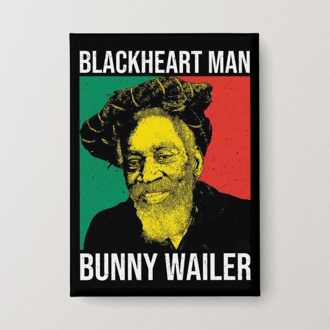 Bunny Wailer Reggae Legend Rasta Jamaika Roots  Button (Vorderseite)