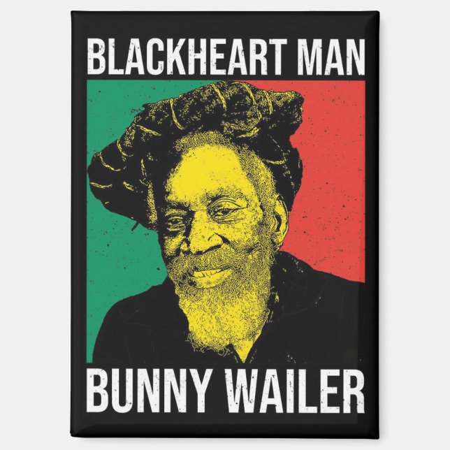 Bunny Wailer Reggae Legend Rasta Jamaika Roots  Magnet (Vorderseite)