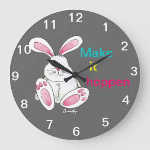 Bunny Wall Clock Große Wanduhr