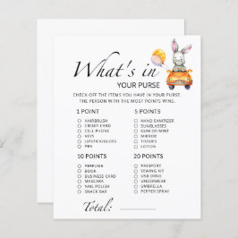 Bunny Was ist in deinem Baby-Duschspiel in der Han