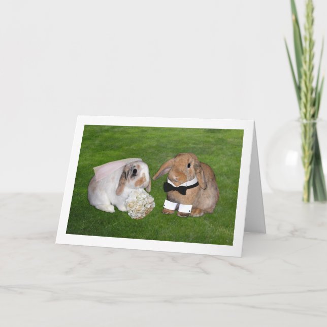 Bunny Wedding Card Karte (Vorderseite)