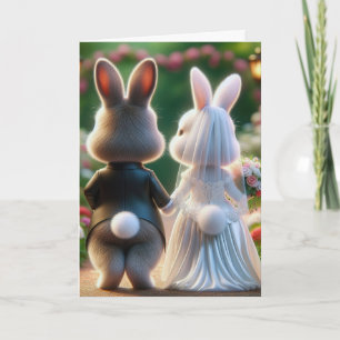 Bunny Wedding Glückwunsch Karte