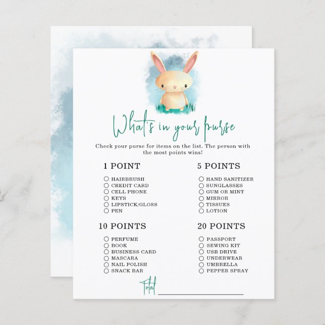 Bunny Whats in deiner Handtasche, Babydusche