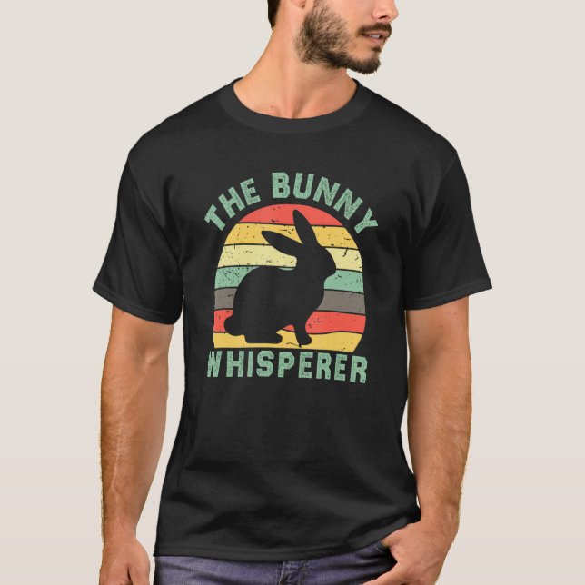 Bunny Whisperer Funny Pet Osterkaninchen Vintag T-Shirt (Vorderseite)